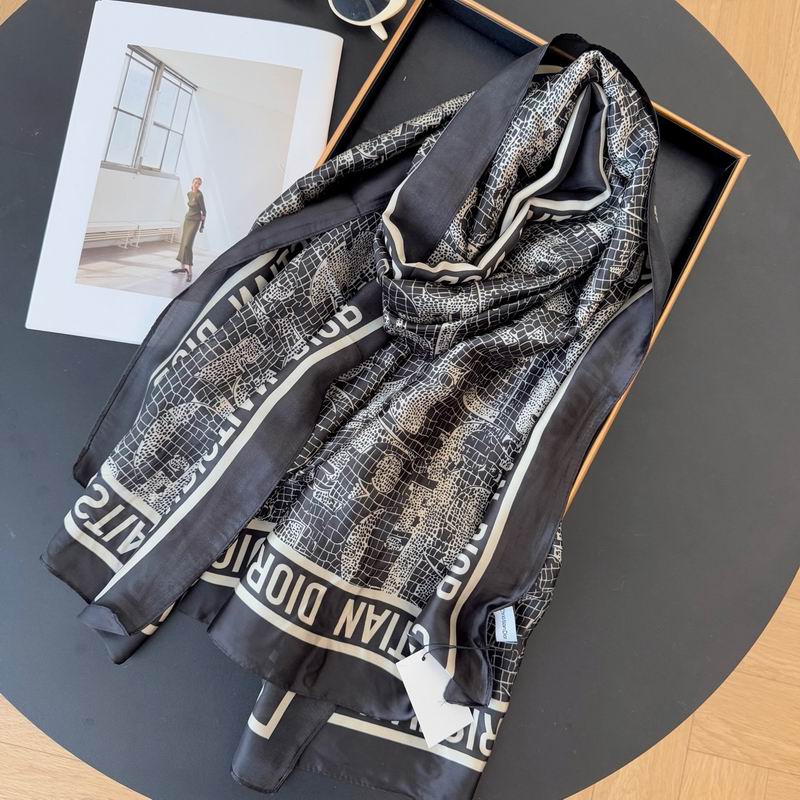 Dior silk scarf 90-180cm E10 (7)