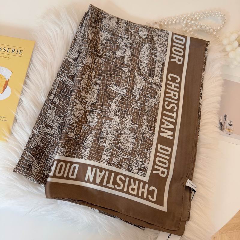 Dior silk scarf 90-180cm E10 (8)