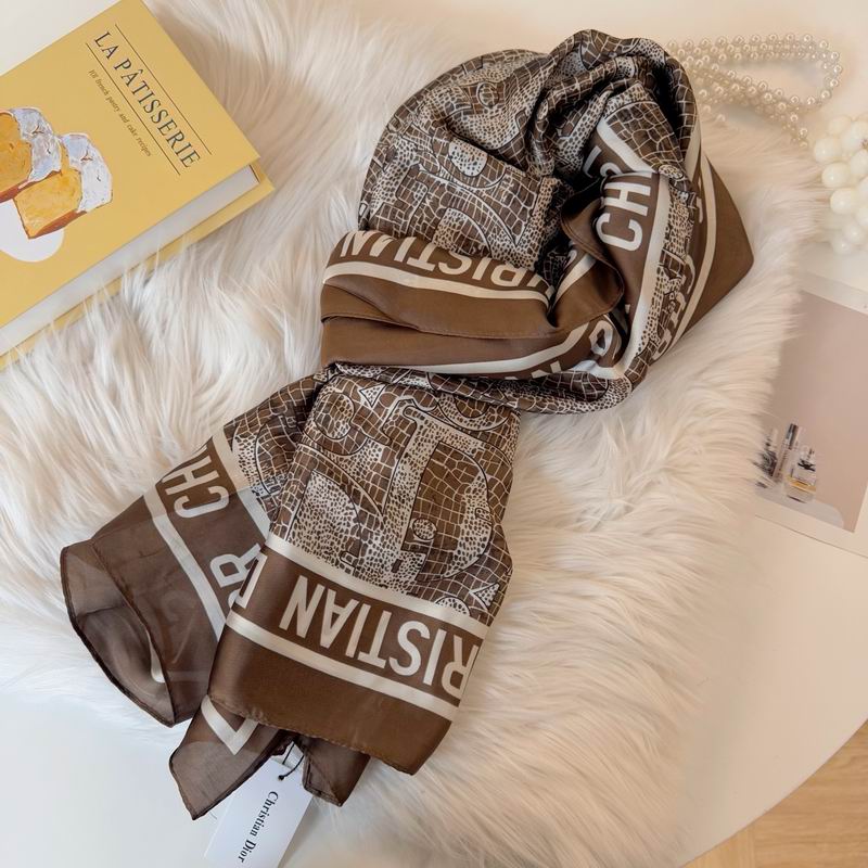 Dior silk scarf 90-180cm E10 (9)