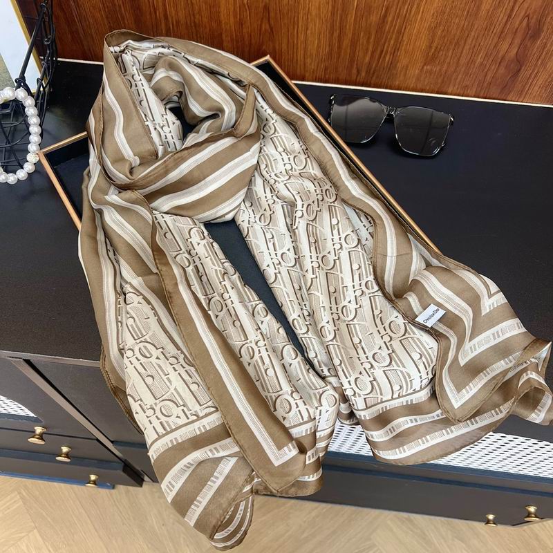 Dior silk scarf 90-180cm E30 (12)
