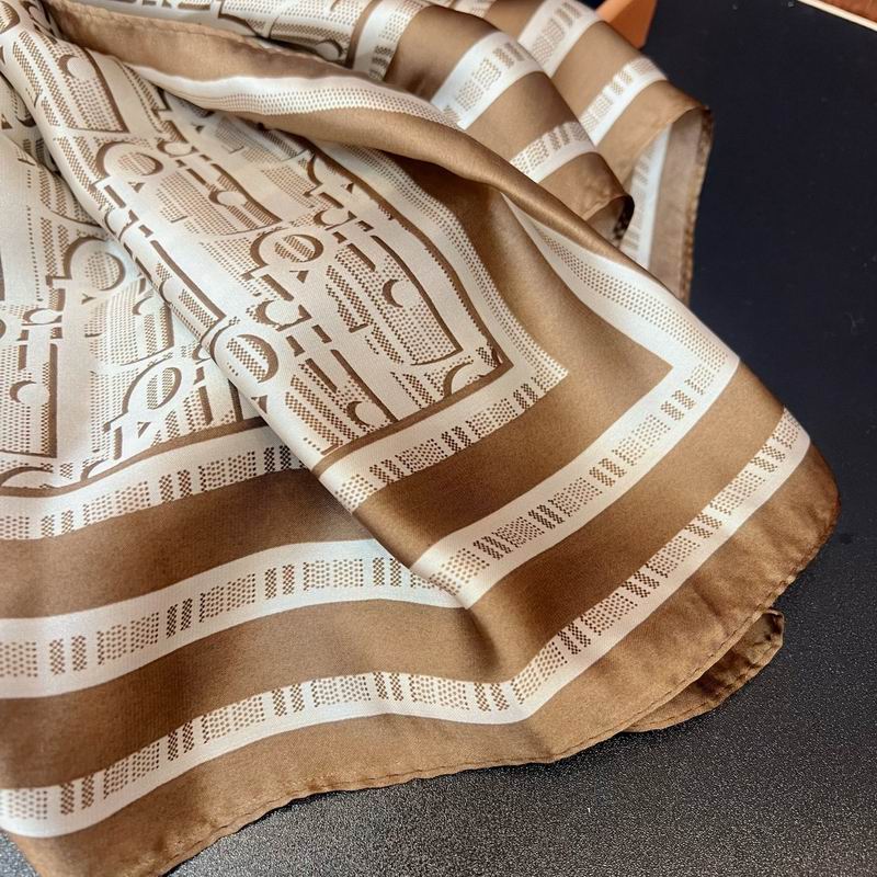 Dior silk scarf 90-180cm E30 (14)