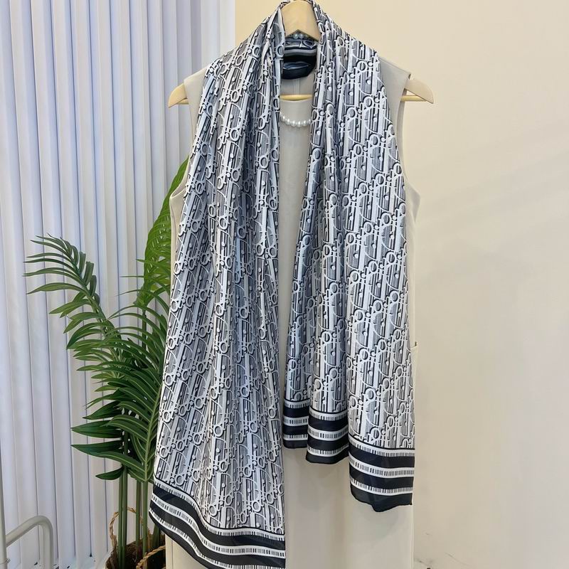 Dior silk scarf 90-180cm E30 (20)
