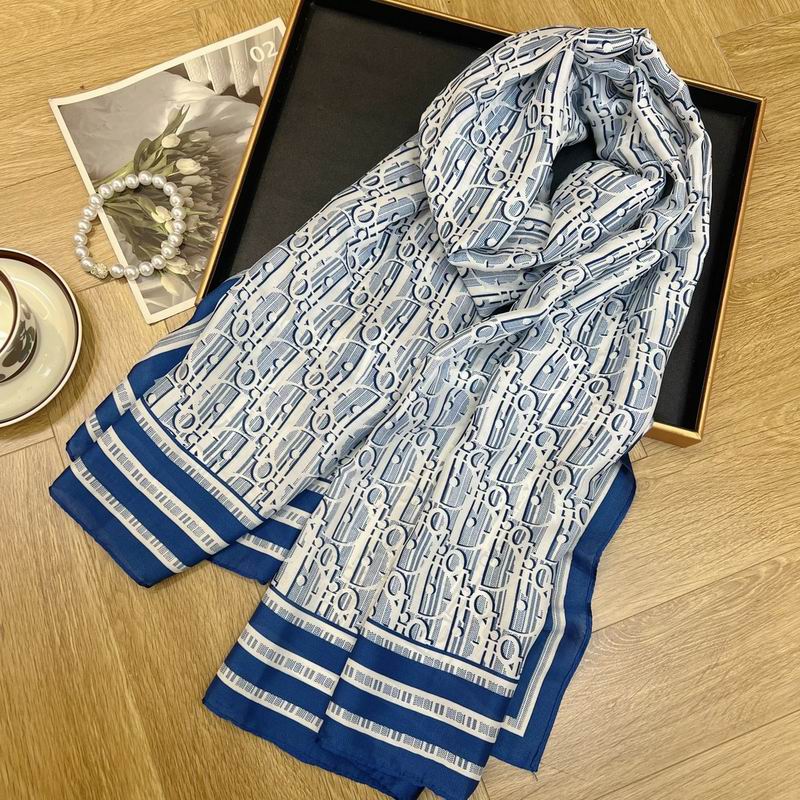 Dior silk scarf 90-180cm E30 (24)