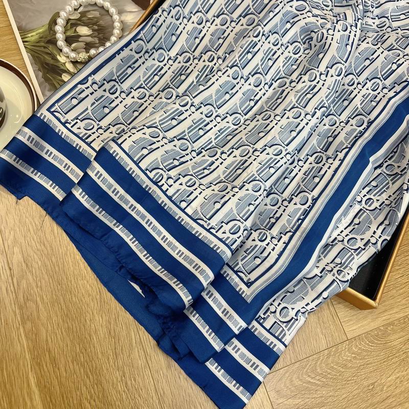Dior silk scarf 90-180cm E30 (25)