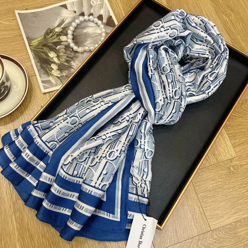 Dior silk scarf 90-180cm E30 (26)