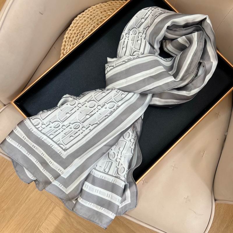 Dior silk scarf 90-180cm E30 (5)