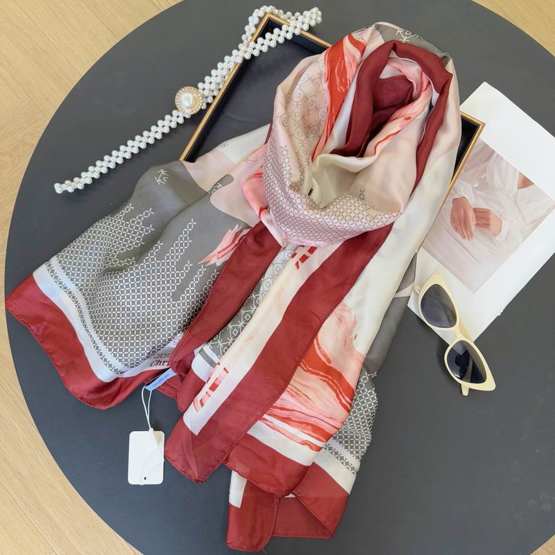 Dior silk scarf 90-180cm E37 (7)