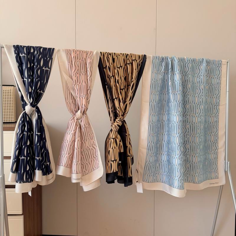 Dior silk scarf 90-180cm E50 (1)