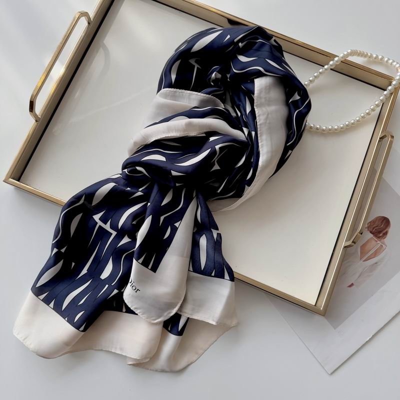 Dior silk scarf 90-180cm E50 (11)