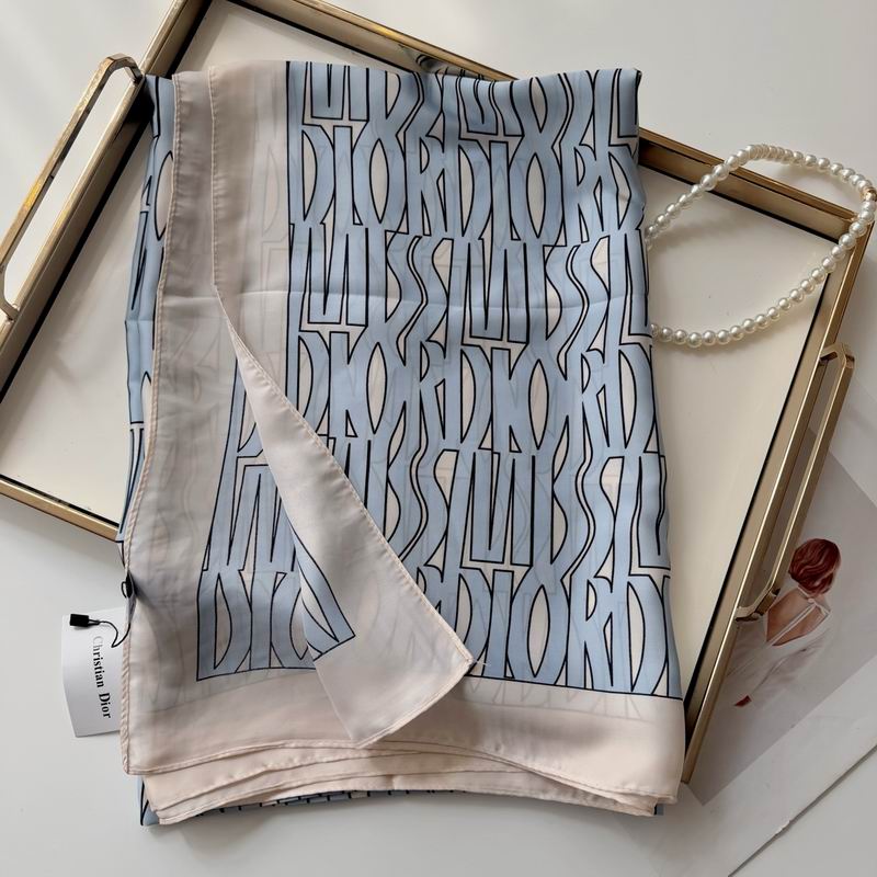 Dior silk scarf 90-180cm E50 (15)