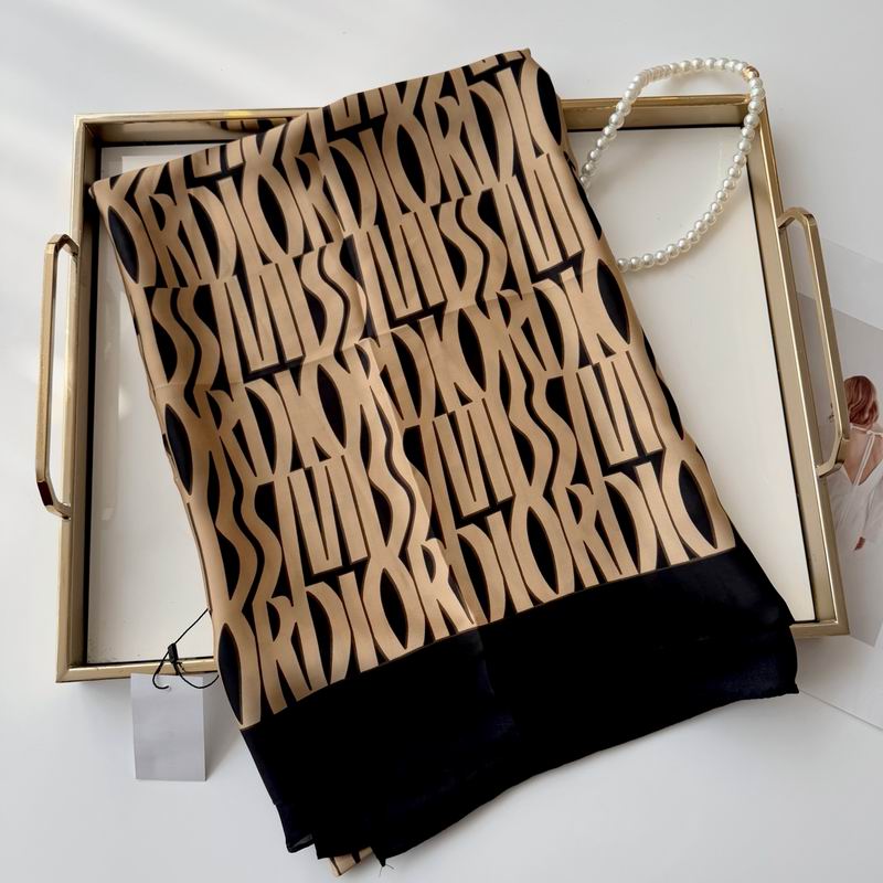 Dior silk scarf 90-180cm E50 (25)
