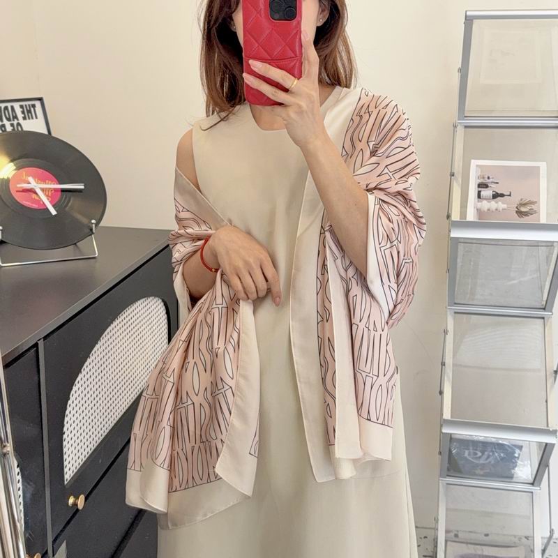 Dior silk scarf 90-180cm E50 (6)