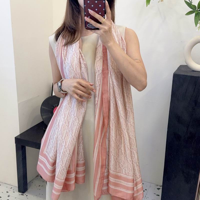 Dior silk scarf 90-180cm E54 (10)
