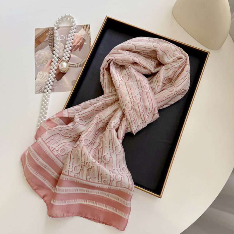 Dior silk scarf 90-180cm E54 (12)