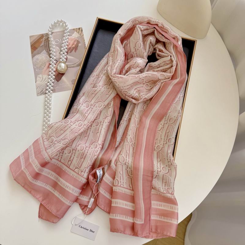 Dior silk scarf 90-180cm E54 (13)