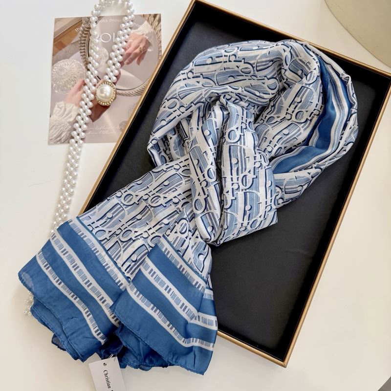 Dior silk scarf 90-180cm E54 (16)