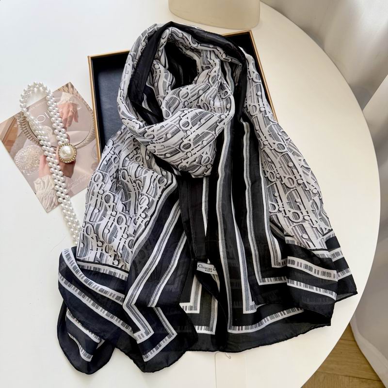 Dior silk scarf 90-180cm E54 (2)