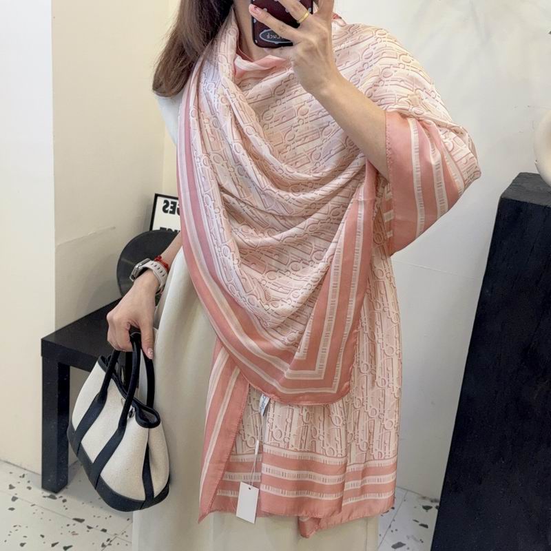 Dior silk scarf 90-180cm E54 (8)