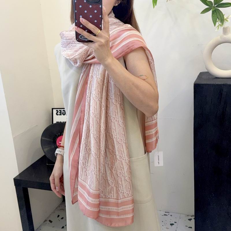 Dior silk scarf 90-180cm E54 (9)