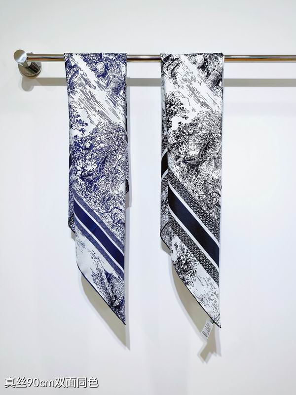 Dior silk scarf 90X90cm E16 (1)