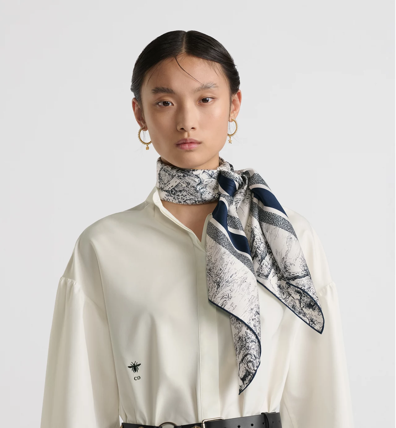 Dior silk scarf 90X90cm E16 (10)