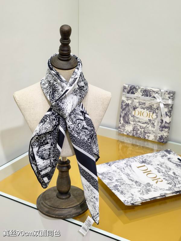Dior silk scarf 90X90cm E16 (13)