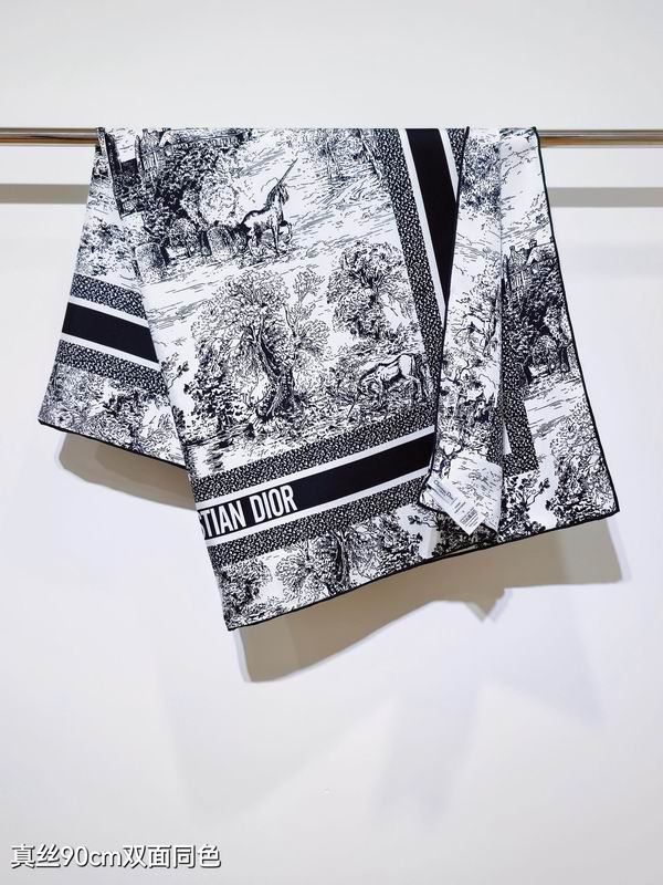 Dior silk scarf 90X90cm E16 (15)