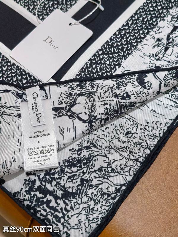 Dior silk scarf 90X90cm E16 (16)