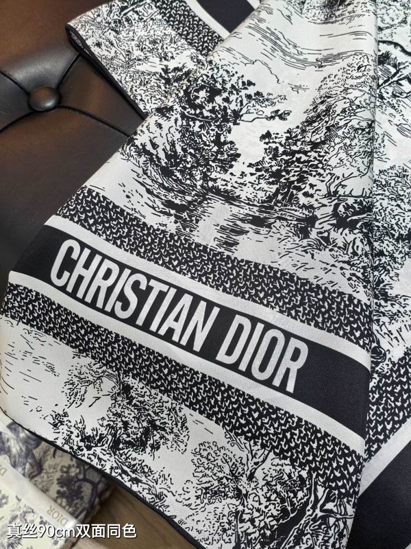 Dior silk scarf 90X90cm E16 (17)