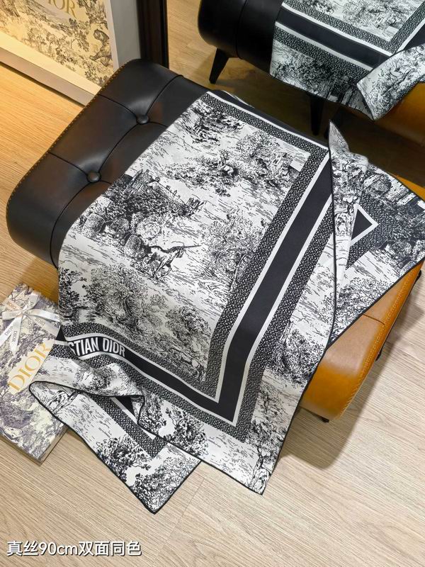 Dior silk scarf 90X90cm E16 (18)