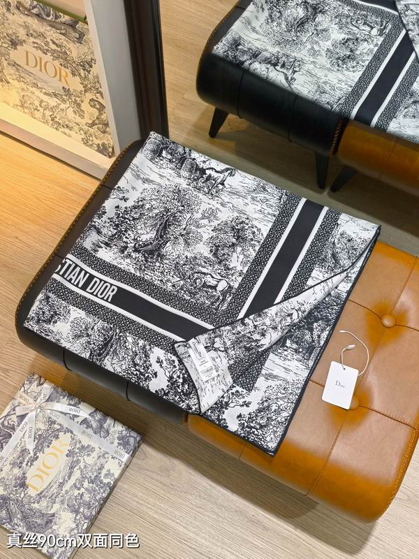 Dior silk scarf 90X90cm E16 (19)