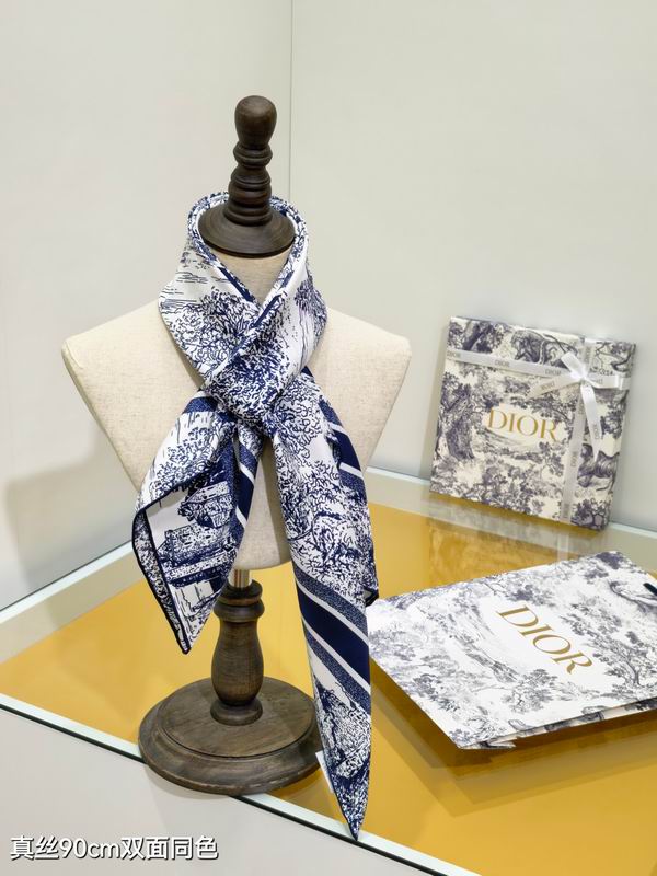 Dior silk scarf 90X90cm E16 (2)