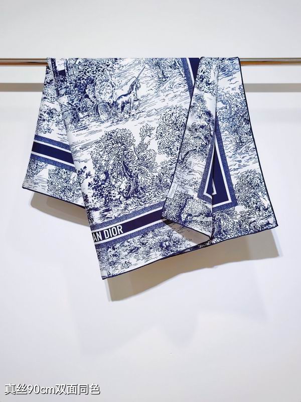 Dior silk scarf 90X90cm E16 (4)