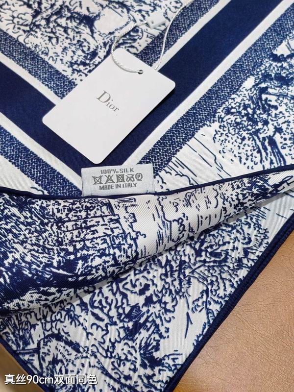 Dior silk scarf 90X90cm E16 (5)