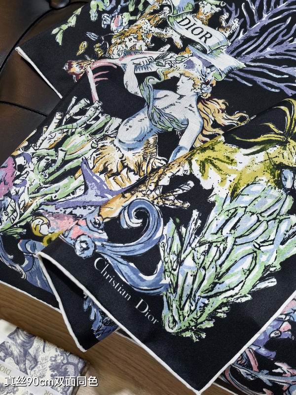 Dior silk scarf 90X90cm E20 (16)
