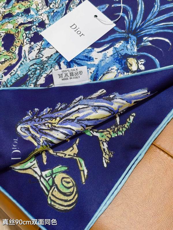 Dior silk scarf 90X90cm E20 (4)