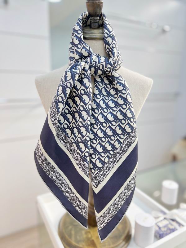 Dior silk scarf 90X90cm E43 (1)