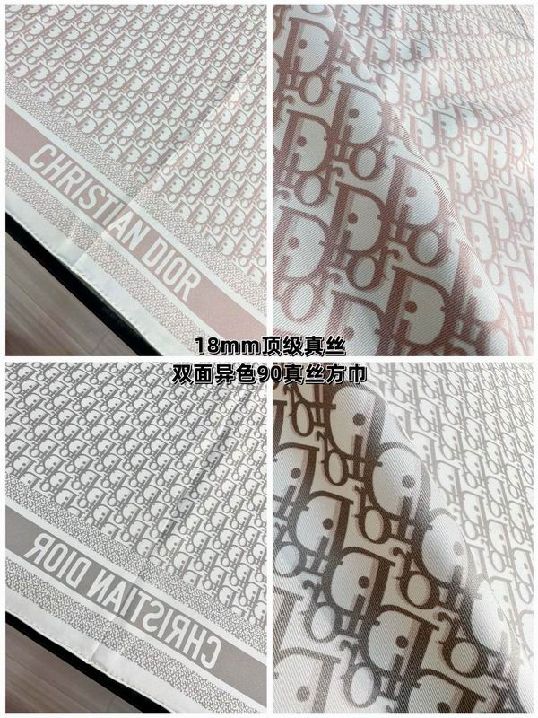 Dior silk scarf 90X90cm E43 (11)