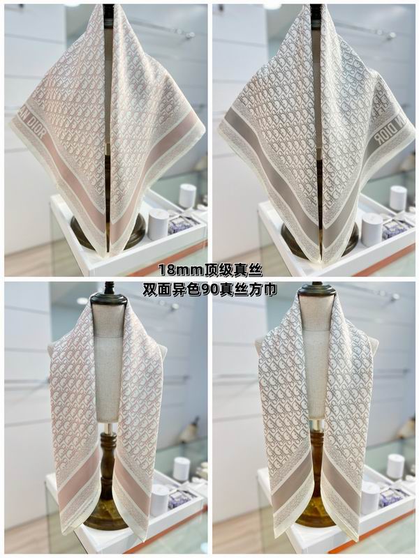 Dior silk scarf 90X90cm E43 (15)
