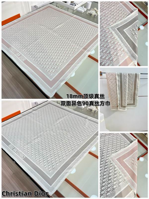 Dior silk scarf 90X90cm E43 (18)