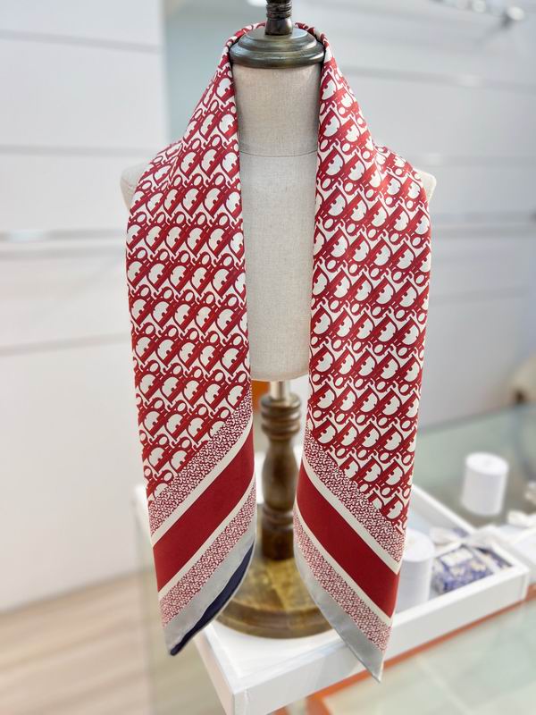 Dior silk scarf 90X90cm E43 (3)