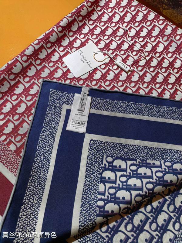 Dior silk scarf 90X90cm E50 (13)