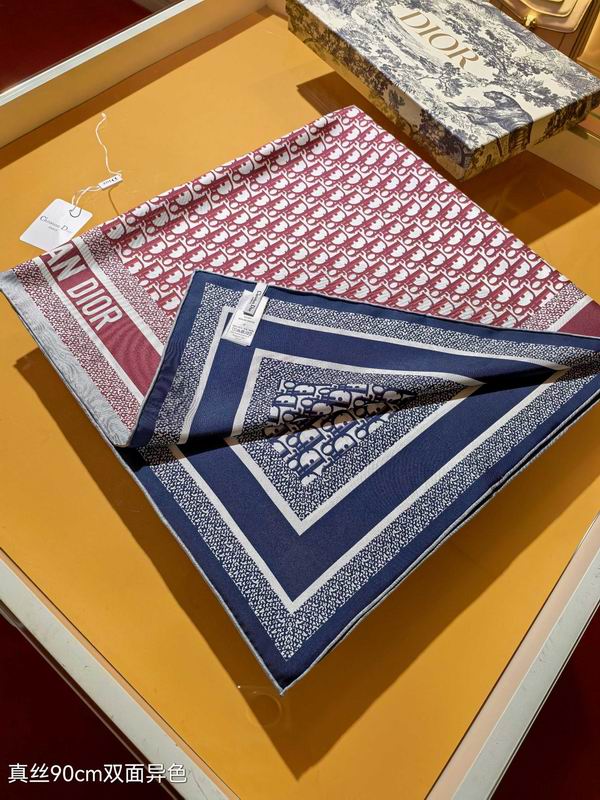 Dior silk scarf 90X90cm E50 (14)