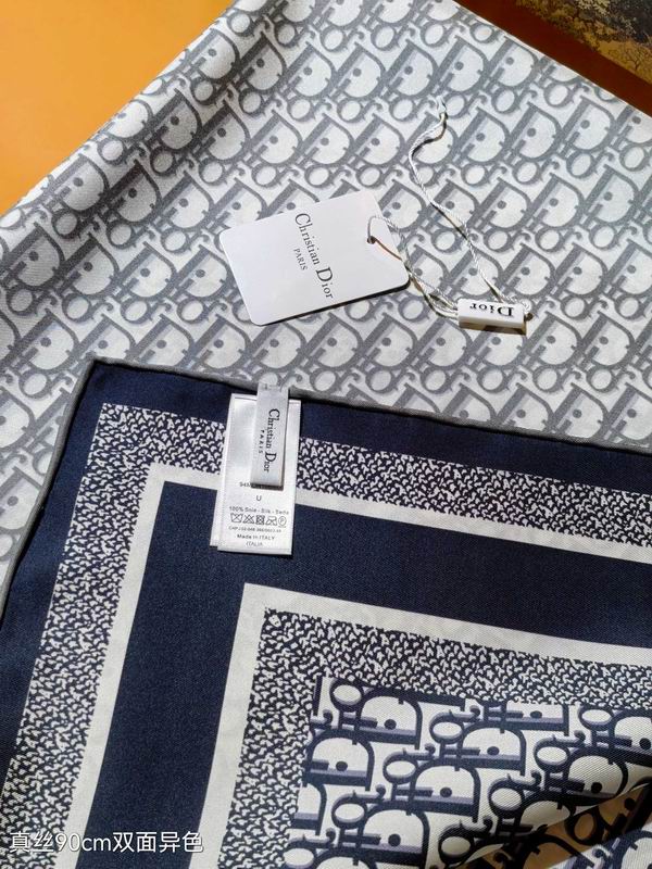 Dior silk scarf 90X90cm E50 (22)
