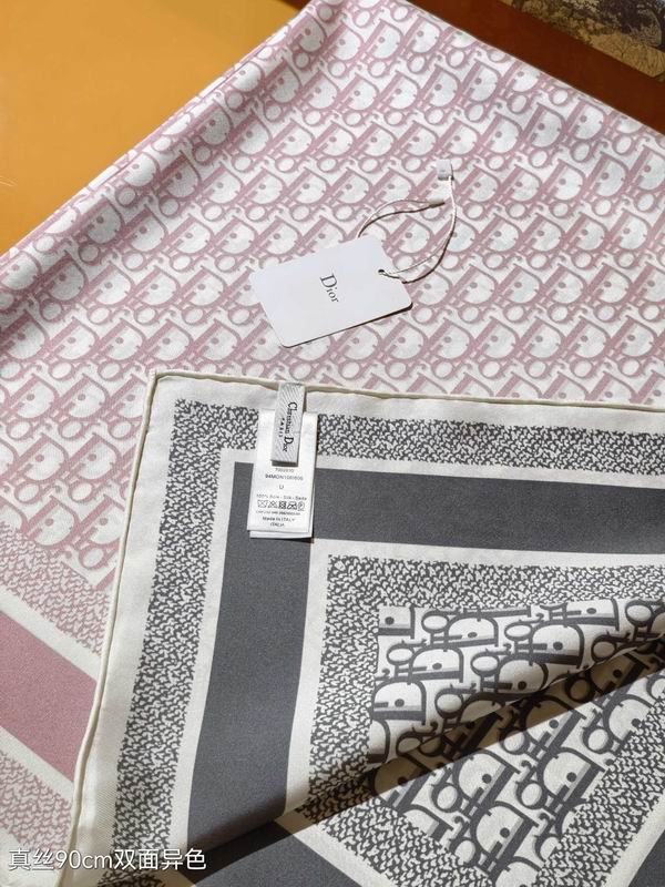 Dior silk scarf 90X90cm E50 (31)