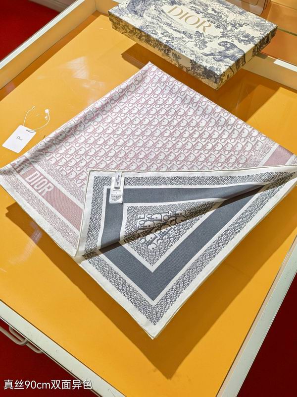 Dior silk scarf 90X90cm E50 (32)