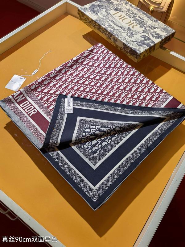 Dior silk scarf 90X90cm E50 (5)
