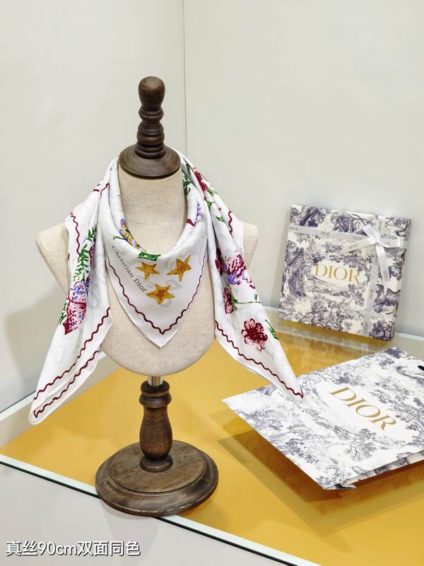 Dior silk scarf 90X90cm E60 (11)