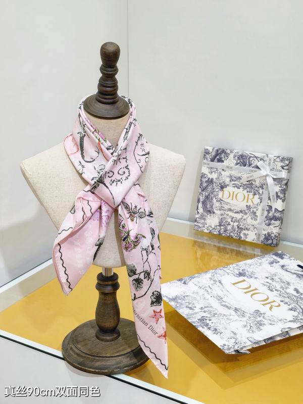 Dior silk scarf 90X90cm E60 (2)