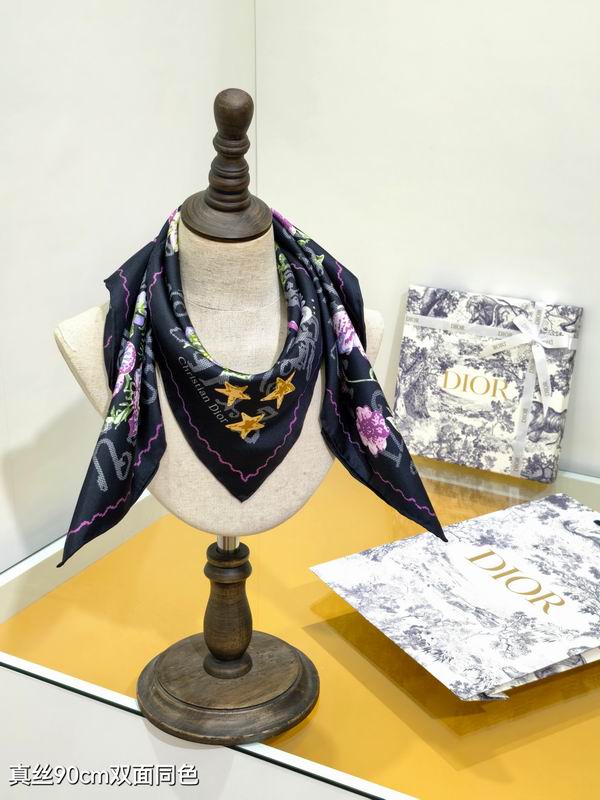 Dior silk scarf 90X90cm E60 (22)